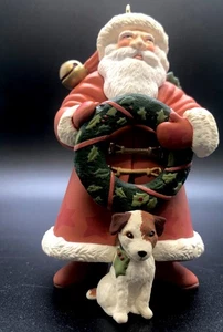 1997 sello adorno de Navidad Marjolein Bastin SANTA'S FRIEND perro corona - Imagen 1 de 13