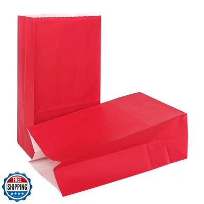 KEYYOOMY Mini Red Paper Bags Red Party Favor Bags Small Party Goodie Bag Pape Foto 1 de 4