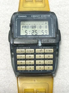 Casio Data Bank DBC-63 Nazca Lines Men's Watch Digital Quartz Used - Picture 1 of 6