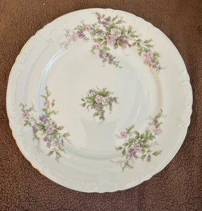 7 Forget Me Not Pink dinner plates, Japan - Picture 1 of 2