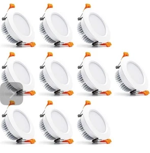 3 Inch Dimmable Led Recessed Lighting 7w Retrofit Downlight Warm Color10 Pack - Picture 1 of 7