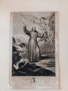 San Fedele da Sigmaringen acquaforte originale stampa antica 1795 Manno Mochetti - Picture 1 of 7