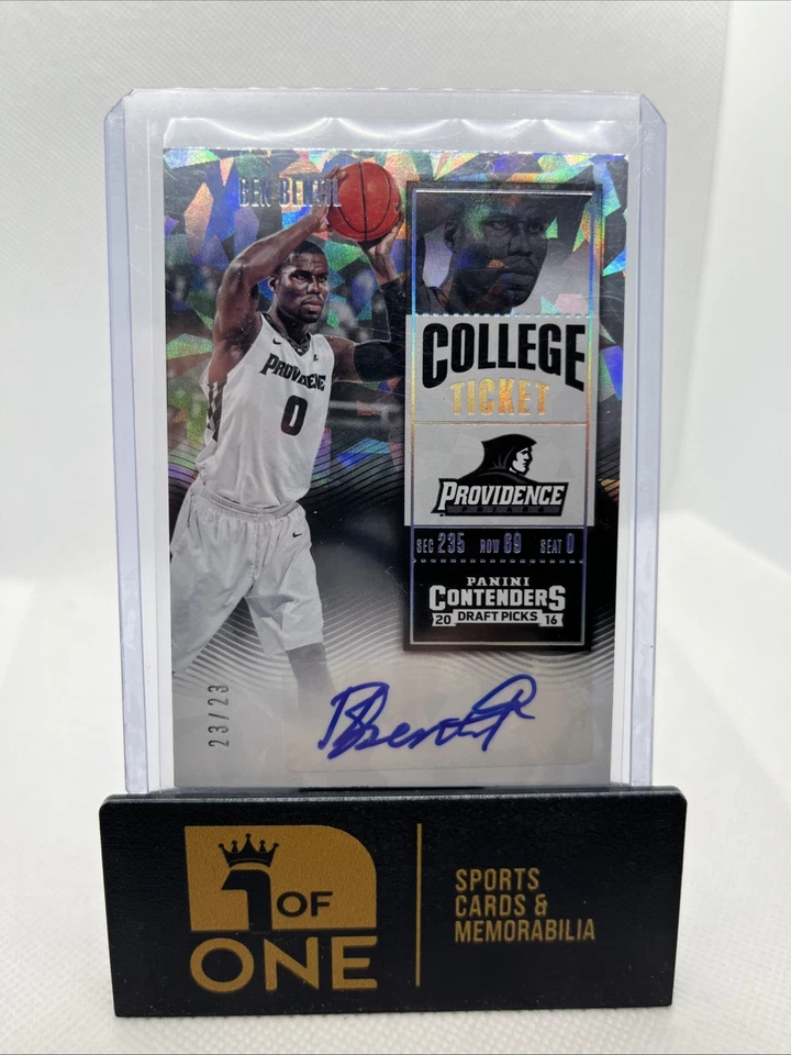 2016 Contenders Draft - Auto Ice #23/23 - Ben Bentil - Providence  - Image 1 of 2
