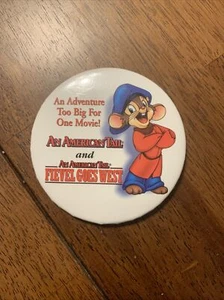 Pulsante vintage una coda americana Fievel va a ovest - Foto 1 di 3