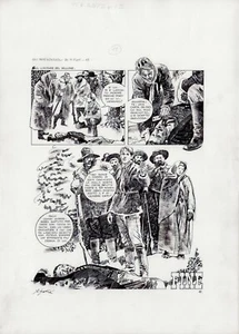 ALARICO GATTIA -  Tavola originale Gli indesiderabili di Poker Flat p.11 - Imagen 1 de 1