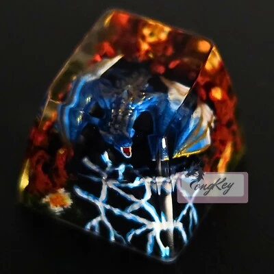 Storm Dragon - Handpainted Artisan Resin Keycap for Mechanical Keyboard - Image 1 of 4