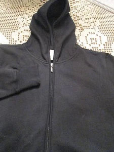 BEVERLY HILLS POLO CLUB BLACK SWEAT JACKET W/RHINESTONE TRIM/GREAT LOGO SIZE 1X - Picture 1 of 6