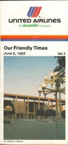 United Airlines system timetable 6/5/87 [308UA] Buy 4+ save 25% - Picture 1 of 1