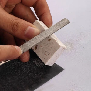 2pcs Diamond Files Plastic Handle Metal Stone Grinding Flat Diamond Needle Set - Picture 1 of 12