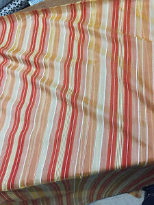 50 Yard Roll Red with Gold Sheer stripes 120" inch double width Fabric