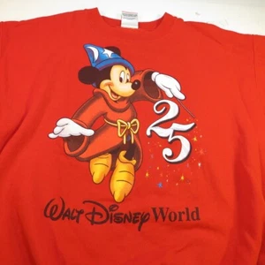 VINTAGE MICKEY INC DISNEY SORCERER MICKEY MOUSE 25th FANTASIA SWEATSHIRT Mens L  - Picture 1 of 3