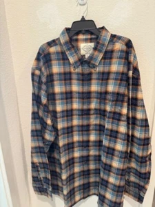 NUEVO CON ETIQUETAS ST. JOHN'S BAY Camisa Para Hombre Franela Manga Larga Con Botones A Cuadros Talla 4XLT - Imagen 1 de 2