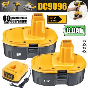 1~4 PACK 18V For Dewalt 18 VOLT XRP DC9096 DC9098 Ni-MH 6.0Ah Battery DC9099 - Picture 1 of 17