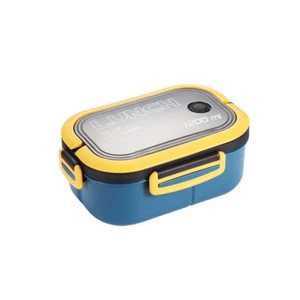 1.2L Microwaveable Lunch Box Bento Box with Fork Spoon for School UK - Picture 1 of 14