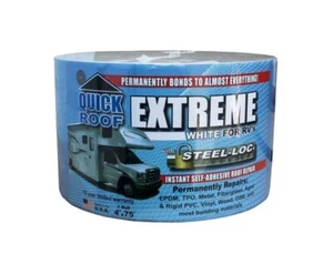 Autocaravana American RV Extreme reparación de techo, 4" x 75 ft blanco enrollable ube475 - Imagen 1 de 1
