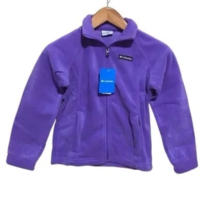 Columbia Girls Purple Fleece Jacket M 10-12 NWT - Picture 1 of 5