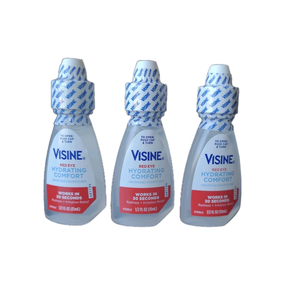 3 gotas selladas VISINE ojos rojos HIDRATANTE CONFORT 0,5 fl oz caducidad 10/2026 Foto 1 de 1