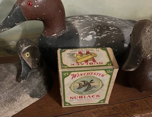 Antique WINCHESTER NUBLACK 12 Gauge Shot Shell Box ---- Two-Piece Empty Box - Picture 1 of 14