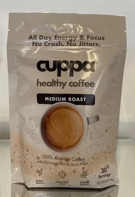 Cuppa Healthy Instant Coffee with Ashwagandha & Lion's Mane (30 Servings) New - Image 1 of 3