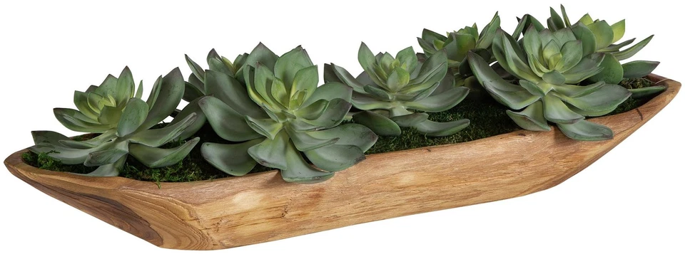 Plantador de flora falso de madeira Uttermost 60205 Yuma 8" de altura - Natural - Imagem 1 de 4