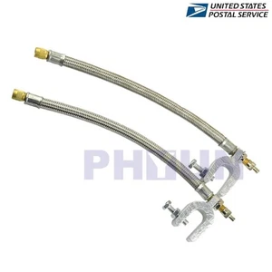 2pcs Braided Stainless Steel Dual Tire Valve Stem Extensions RV Trailer 250mm US - Picture 1 of 6