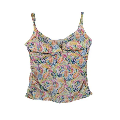 Ralph Lauren Women's Tankini Swim Top Multi Paisley 16 New - Image 1 of 2