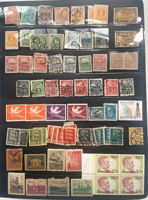 Estonia stamp lot of over 70 stamps  1918+ some modern, some dups - Image 1 of 4
