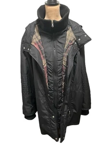 Wintermantel Catherines 4X Übergröße schwarz mit mehreren Taschen & abnehmbarer Kapuze - Bild 1 von 14