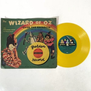 Il Mago di Oz Sopra l'Arcobaleno Vintage Golden Record Esplosione Polka Giallo 78 - Foto 1 di 7