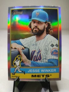 2025 Topps Heritage Chrome Refractor Jesse Winker SP #468 Mets - Picture 1 of 2