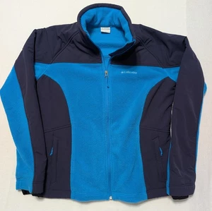 Columbia Jacket Womens XL Extra Large Fleece Blue Full Zip Outerwear Lightweight - Foto 1 di 11