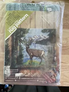 Spinnerin "Stag" Latch Hook rug pattern, 30" x 34" - Picture 1 of 5