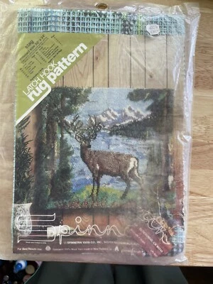 Spinnerin "Stag" Latch Hook rug pattern, 30" x 34" - Image 1 of 4
