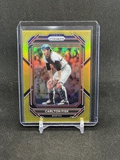 2023 BASEBALL PANINI PRIZM GOLD CARLTON FISK #112 BOSTON RED SOX HOF 3/10