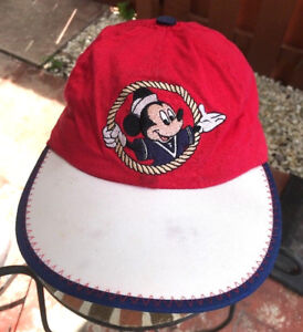 Vintage Mickey Mouse Baseball Hat Kids Walt Disney World Cap 1980s Nautical