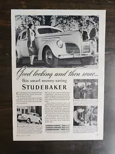 Anuncio original de página completa Studebaker President 1939 vintage sedán y campeón - Imagen 1 de 1
