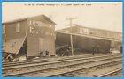 Sidney N, D & H Wreck,  Railroad Yard, April 4, 1909 "Bull Durham" RPPC Postcard