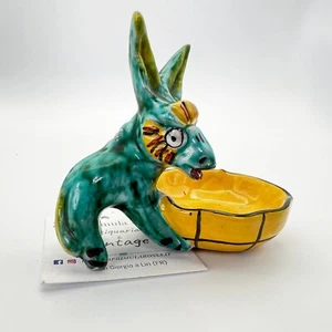 Asinello in ceramica Deruta Mas Asino in miniatura Vintage Souvenir Amalfi '60 - Picture 1 of 8