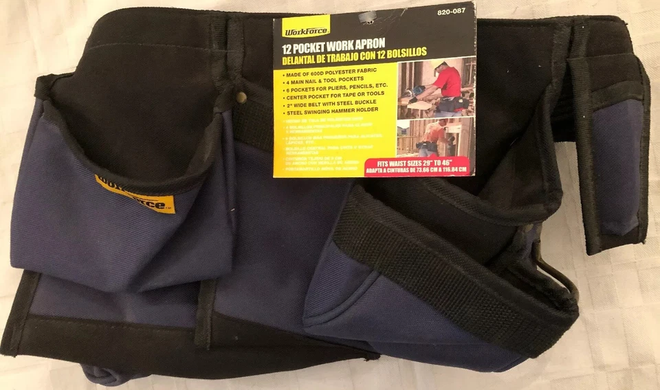 WorkForce Tool Apron, 29 to 46 in Waist, 12-Pocket, Polyester And Nylon - Image 1 of 3