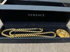 Versace Necklace Gold Chain Pendant Good Condition From Japan Authentic