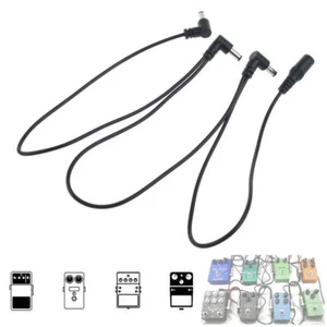 PwrON 3 Way Daisy Chain Cable for Electric Guitar Pedal Right Angle Round Jacks - Picture 1 of 4
