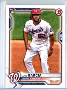 Tarjeta de novato Bowman #5 2021 Luis Garcia RC Nationals - Imagen 1 de 2