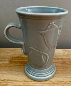 Fiesta Tall Cappucino Coffee Mug Retired Gray Fiestaware made in USA - Picture 1 of 3