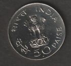 India 50 paise 1969B Mahatma Gandhi Centennial of Birth KM 59 nickel  Coin  UNC
