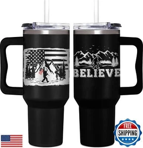 Bigfoot Gifts for Dad, Kids, Men and Women - 40oz Tumbler with Handle - Cool - Picture 1 of 5