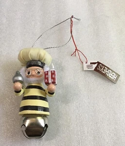 Kurt S Adler Hershey's Kiss Chocolate Chef Wooden Ornament Ringer Bell Cook NEW - Picture 1 of 4