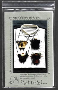 Miniatur 4" Puppen Schnittmuster für Halsketten Ornamente Pins Stoff Kunst Handwerk - Bild 1 von 2