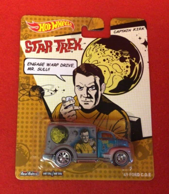 1:64 Hot Wheels Star Trek Custom '49 Ford C.O.E. Teal and Gray - Image 1 of 3