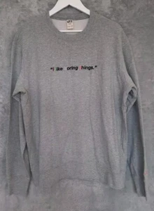 Andy Warhol - I Like Boring Things - Grey Jumper - Large - Uniqlo - Picture 1 of 7