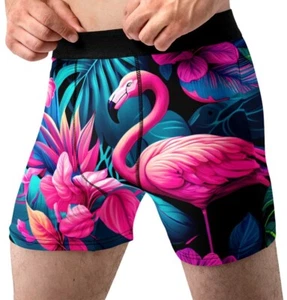 Pink Flamingo Boxer Briefs Mens Small 28-30 Hawaiian Tropical Underwear - Picture 1 of 5